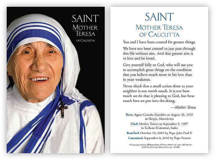 Prayer To St Teresa Of Calcutta