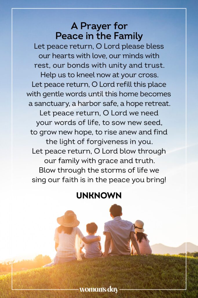 Prayer For Peace In Family