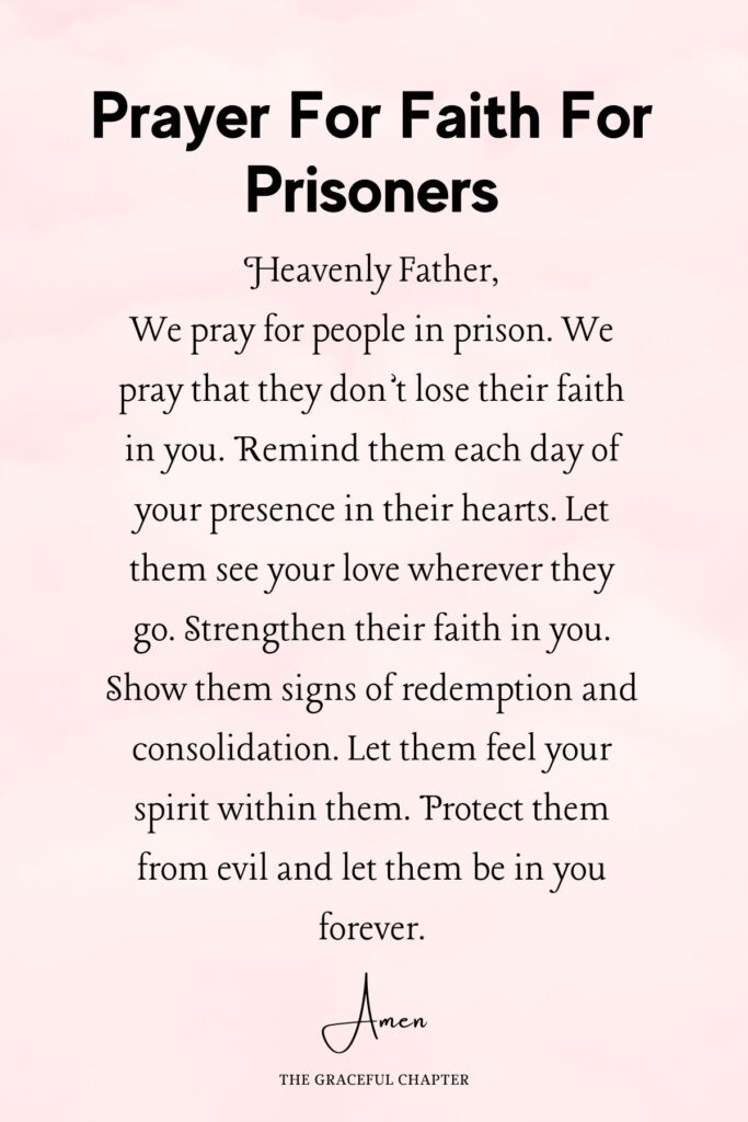 Prayer For A Prisoner Release