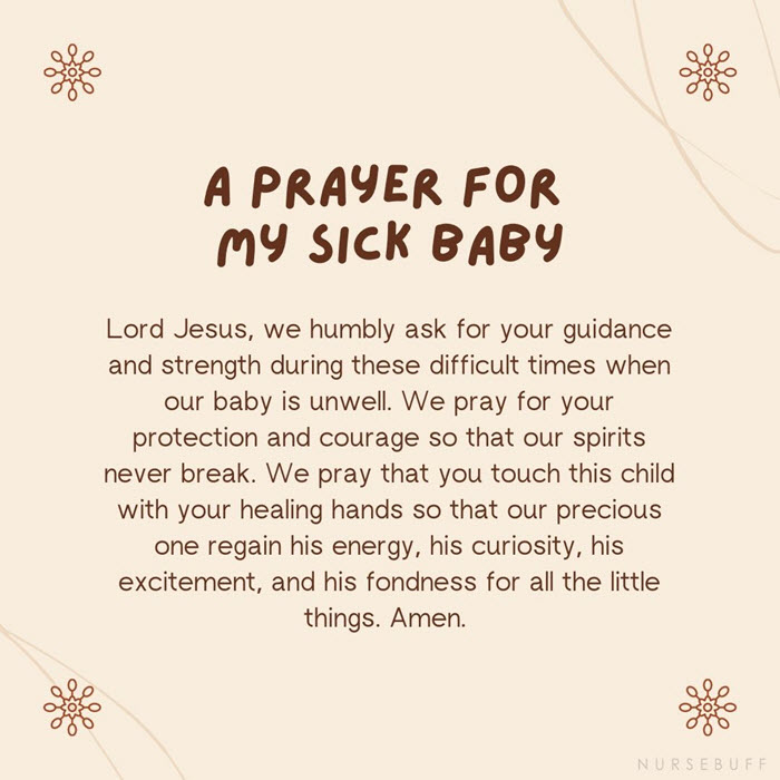 What Is A Good Prayer For A Sick Child