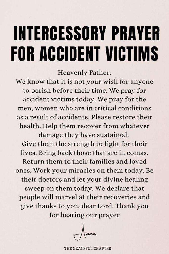 Prayer For Accident Victims