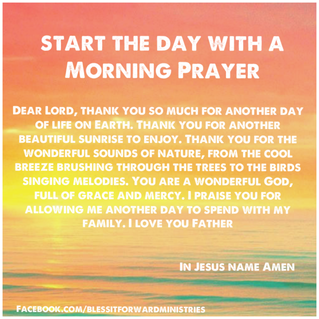 Prayer For Morning Time