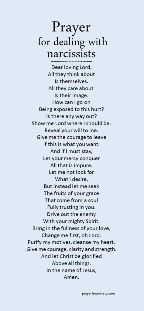 Prayer For A Narcissist