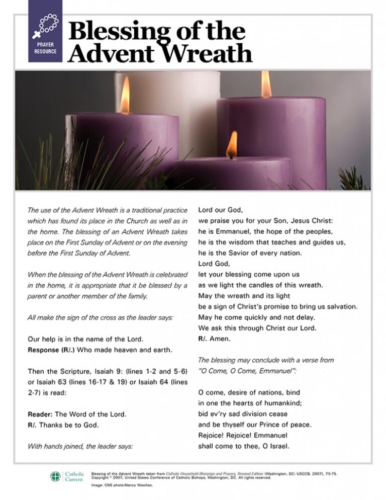 Prayer For Advent Wreath