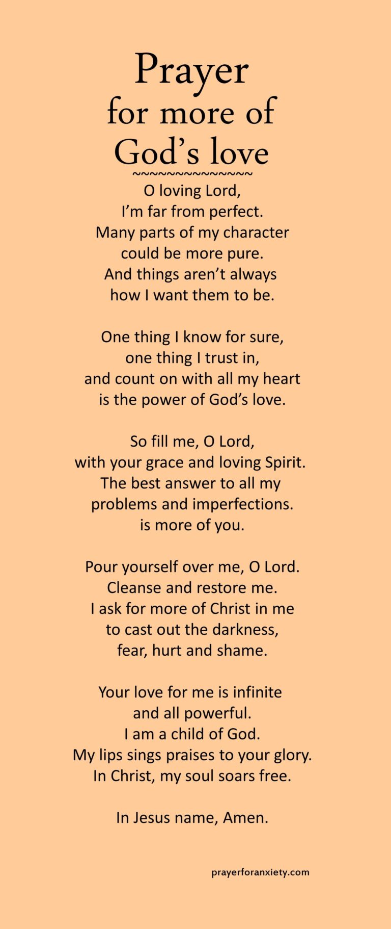 Prayer To God For Love