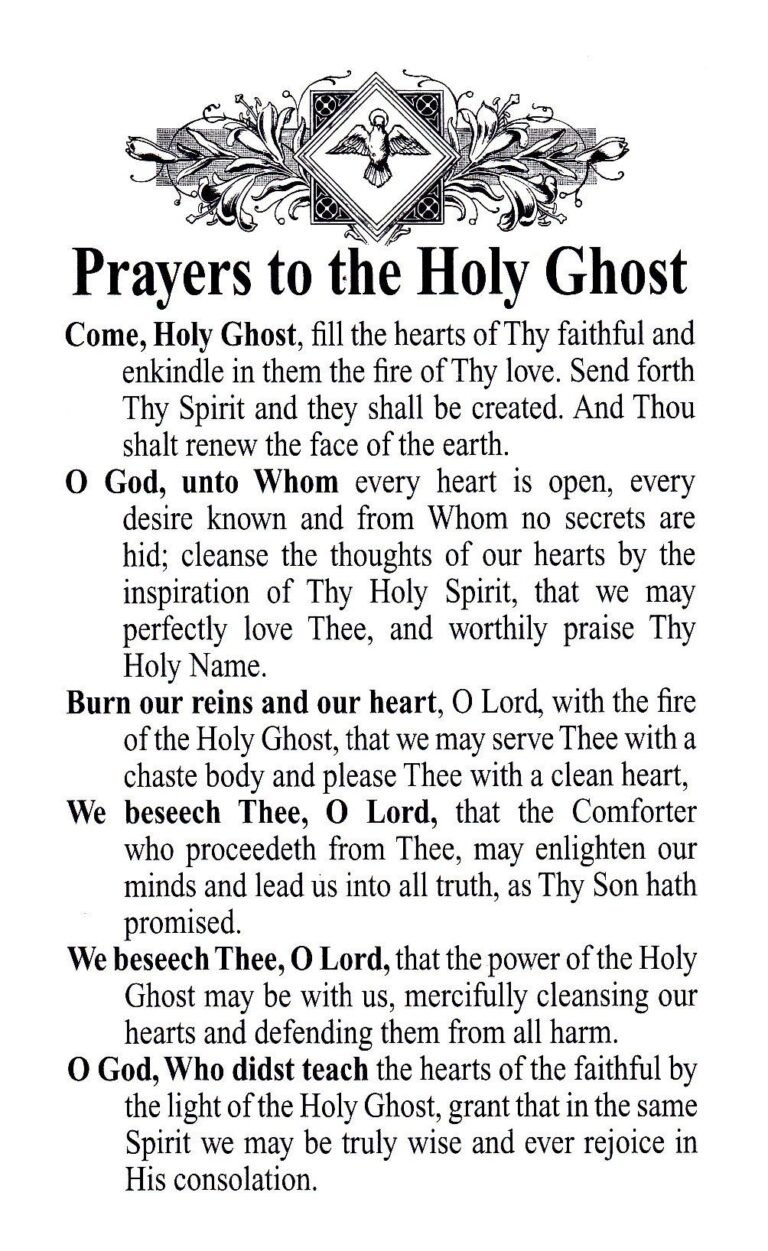 Prayer To Holy Ghost