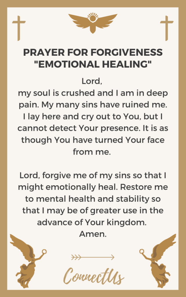 Prayer For Forgiveness And Healing